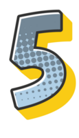 Comic Halftone Alphabet Letter and Number png