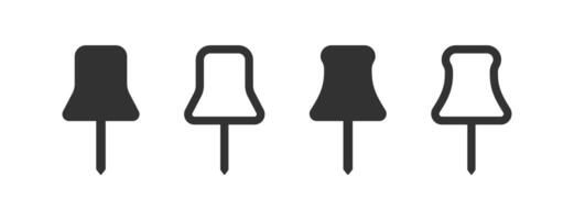 Buttons icon. Map pin. Office thumbtack. Attachment reminder. Push note. vector