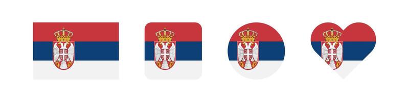 Serbia flag of country. Serbian nation emblem. Europe country state. vector