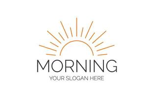 Morning logo, sun logo, summer logo, beach logo, sunset logo vector