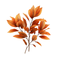 Generated AI Autumnal Elegance Maple Leaf isolated on transparent background png