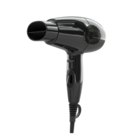 Generated AI 3d Illustration Of Black hair dryer isolated on transparent background png