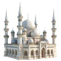 Generated AI 3d Illustration Of Architecture building mosque dome isolated on transparent background png