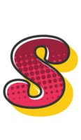 Comic Halftone Alphabet Letter and Number png