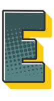 Comic Halftone Alphabet Letter and Number png