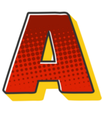 Comic Halftone Alphabet Letter and Number png