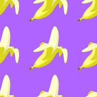 Seamless pattern with Bananas in flat style. illustration isolated on white background vector