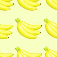 Seamless pattern with Bananas in flat style. illustration isolated on white background vector