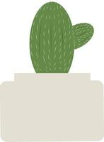 cute flat flower plant in an unusual shaped pot on the white background vector