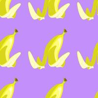 Seamless pattern with Bananas in flat style. illustration isolated on white background vector