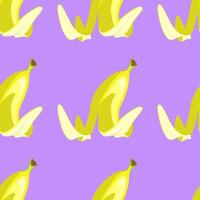 Seamless pattern with Bananas in flat style. illustration isolated on white background vector