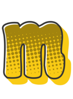 Comic Halftone Alphabet Letter and Number png