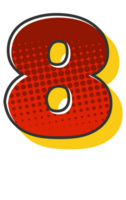 Comic Halftone Alphabet Letter and Number png