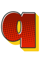 Comic Halftone Alphabet Letter and Number png