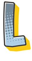 Comic Halftone Alphabet Letter and Number png