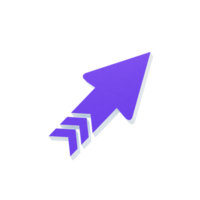 Arrow And Symbol 3D Icon png