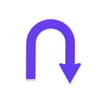 flecha y símbolo 3d icono png