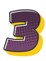 Comic Halftone Alphabet Letter and Number png