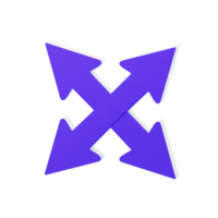 Arrow And Symbol 3D Icon png