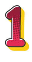 Comic Halftone Alphabet Letter and Number png