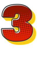 Comic Halftone Alphabet Letter and Number png