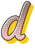 Comic Halftone Alphabet Letter and Number png