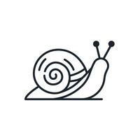 Snail icon, slug. Mollusk invertebrates. Isolated illustration vector