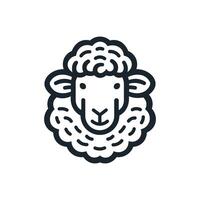 Sheep icon, animal head. lamb symbol. illustration vector