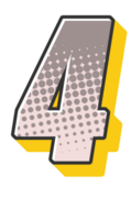 Comic Halftone Alphabet Letter and Number png