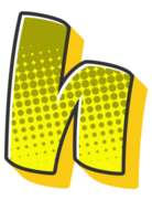 Comic Halftone Alphabet Letter and Number png