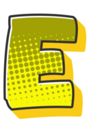 Comic Halftone Alphabet Letter and Number png