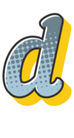 Comic Halftone Alphabet Letter and Number png