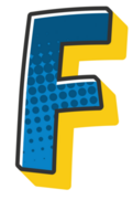 Comic Halftone Alphabet Letter and Number png