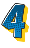 Comic Halftone Alphabet Letter and Number png