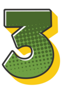 Comic Halftone Alphabet Letter and Number png