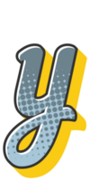 Comic Halftone Alphabet Letter and Number png