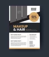 hair salon Flier brochure vector