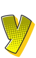 Comic Halftone Alphabet Letter and Number png