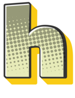 Comic Halftone Alphabet Letter and Number png