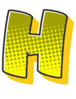 Comic Halftone Alphabet Letter and Number png