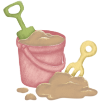 Sand bucket with shovel png