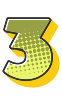 Comic Halftone Alphabet Letter and Number png