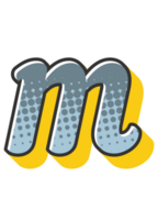 Comic Halftone Alphabet Letter and Number png