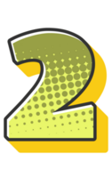 Comic Halftone Alphabet Letter and Number png