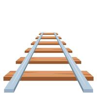 The railway going forward. Rails icon vector