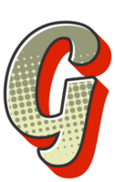 Comic Halftone Alphabet Letter and Number png