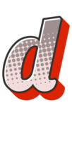 Comic Halftone Alphabet Letter and Number png