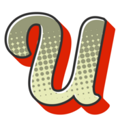 Comic Halftone Alphabet Letter and Number png