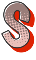Comic Halftone Alphabet Letter and Number png