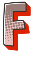 Comic Halftone Alphabet Letter and Number png